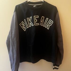 Nike Air Black and Gray Crewneck Sweater